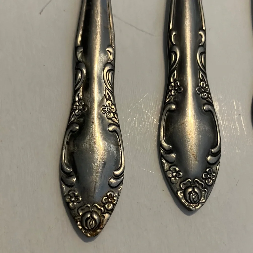 Silver Stainless Steel Coctail Fork Set of 7‎